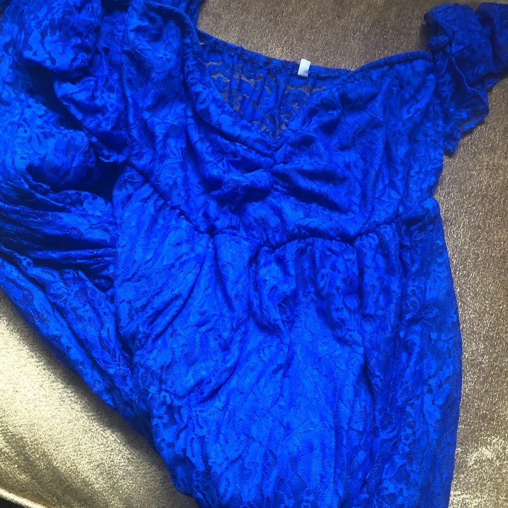 Blue maternity dress